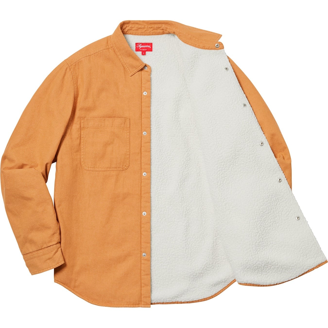 Sherpa Lined Denim Shirt view 5